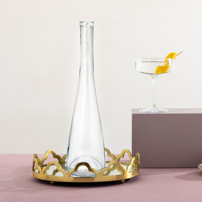 Direkt 500 ml leere, klare Glasflaschen mit Korken und Schraubkappe