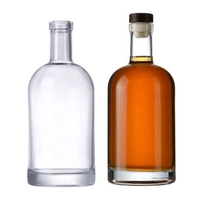 Glaskragen 500 ml 700 ml 750 ml Nordic leere transparente Flasche für Wodka Oslo