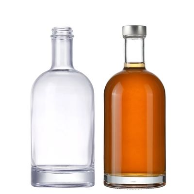 Glaskragen 500 ml 700 ml 750 ml Nordic leere transparente Flasche für Wodka Oslo
