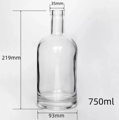 Glaskragen 500 ml 700 ml 750 ml Nordic leere transparente Flasche für Wodka Oslo