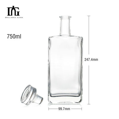 750 ml klare Rum-Gin-Glasflasche für Wodka