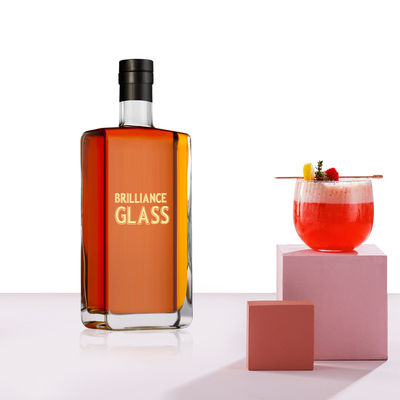 750 ml klare Rum-Gin-Glasflasche für Wodka