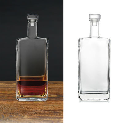 750 ml klare Rum-Gin-Glasflasche für Wodka