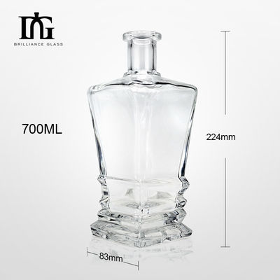 Leere Glasflasche für Wodka Wein Whisky Rum Gin 500 ml/700 ml/750 ml/1000 ml Kapazität