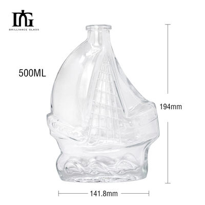 Custom Luxury 500ml Ahornblatt Glasflasche für Wein Whiskey Gin Getränke
