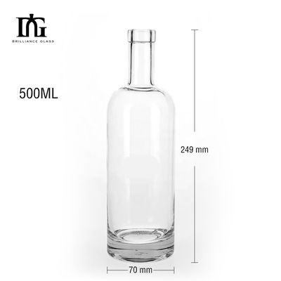 500 ml/700 ml/750 ml Glasflasche für Wein Whisky Langhals Leere Flasche