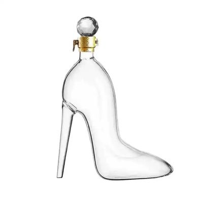 Einzigartige Form 500 ml 750 ml High Heel Schuh Alkohol Whiskey Rotwein Wodka Glasflasche