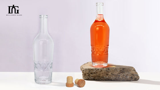 Custom 700 ml 500 ml Glasflasche für Brandy Gin Rum Whisky Wodka Tequila Spirituosen