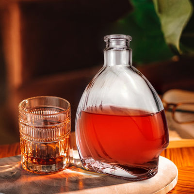 Basismaterial Glas 500 ml Klarwein Likör Whisky Nordic Glasflasche mit Kork