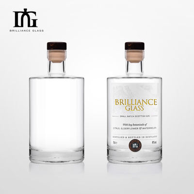 Customized Fancy Glasflasche für Spirituosen Wodka Whisky Rum und Gin Versiegelung Typ Kork