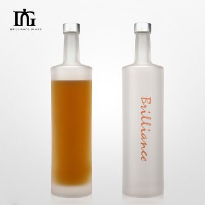 Glasliköre und Getränke 750 ml Flat Square Shoulder Screw Top Gin Whisky Wodka Flasche