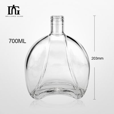 Glasflasche mit versiegeltem Korkdeckel für Wodka Tequila Gin für Kaffee Wein Basismaterial