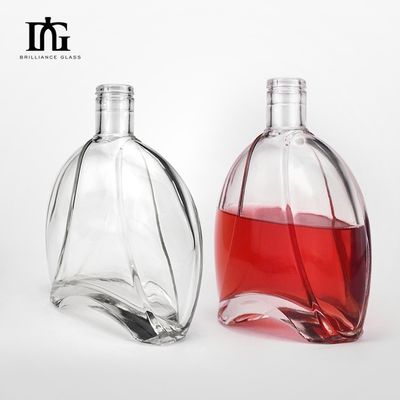 Glasflasche mit versiegeltem Korkdeckel für Wodka Tequila Gin für Kaffee Wein Basismaterial