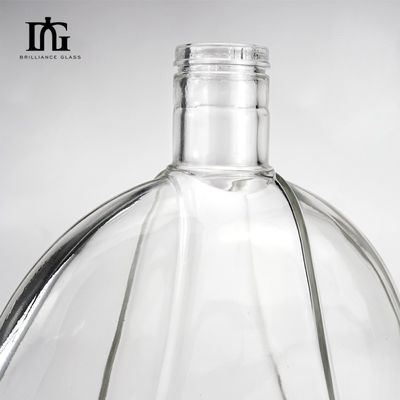 Glasflasche mit versiegeltem Korkdeckel für Wodka Tequila Gin für Kaffee Wein Basismaterial