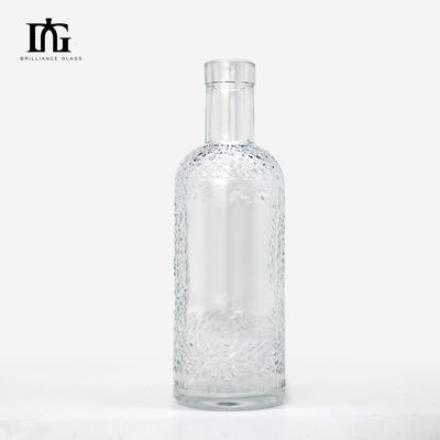 Einzigartige Form 500 ml 700 ml Klarer Rum Whisky Saft Glasflasche mit Korkendichtung