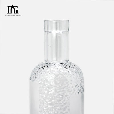 Einzigartige Form 500 ml 700 ml Klarer Rum Whisky Saft Glasflasche mit Korkendichtung