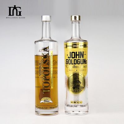 500 ml 750 ml klare Glas Rotweinflasche mit recycelbarem Glas