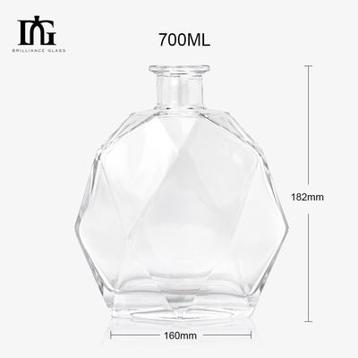 Glasmaterial Besondere Form 500 ml Brilliance Flasche für Wodka Rum Gin Spirituosen