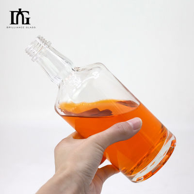 Glas-Basismaterial 750 ml leere Spirituosen Whisky-Weinflasche für Flaschen mit Alkohol