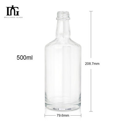 Glas-Basismaterial 750 ml leere Spirituosen Whisky-Weinflasche für Flaschen mit Alkohol