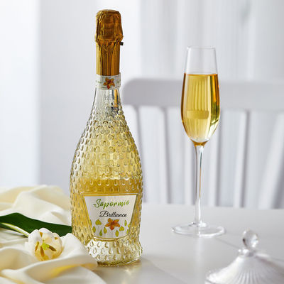 500 ml 750 ml leere Goldflasche für Champagner Elektroplattierte Gold Spirituosen Gin Liquor Glas