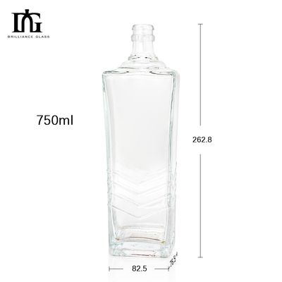 700 ml klare Glasflasche für Spirituosen