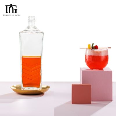 700 ml klare Glasflasche für Spirituosen