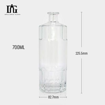 Akzeptables Kundenlogo Glasflaschen für Saft Brilliance Gin Wodka Flaschen Verkauf