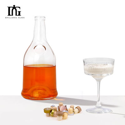 Custom Logo 500 ml/700 ml Glasflasche für Brandy Saft Wein oder Likör einzigartige Gestaltung