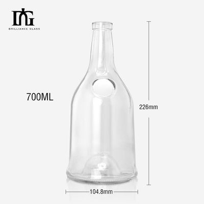 Custom Logo 500 ml/700 ml Glasflasche für Brandy Saft Wein oder Likör einzigartige Gestaltung