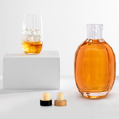 Glaskörper 250 ml 375 ml 500 ml Wodka Likör Wein Spirituosen Flasche mit Deckel für Brandy Whisky