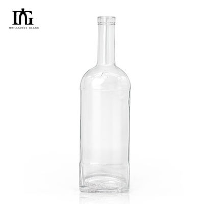 750 ml 700 ml 500 ml Einzigartige Form Wodka Spirituosen Gin Rum Klarglas Alkoholflasche mit Kork