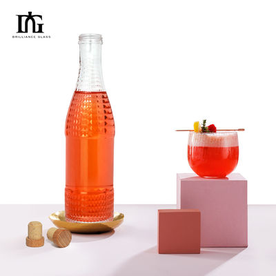 Freie Glasflasche 700 ml 500 ml für Wein Wodka Brandy Klar Transparent Leer