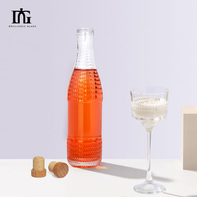 Freie Glasflasche 700 ml 500 ml für Wein Wodka Brandy Klar Transparent Leer