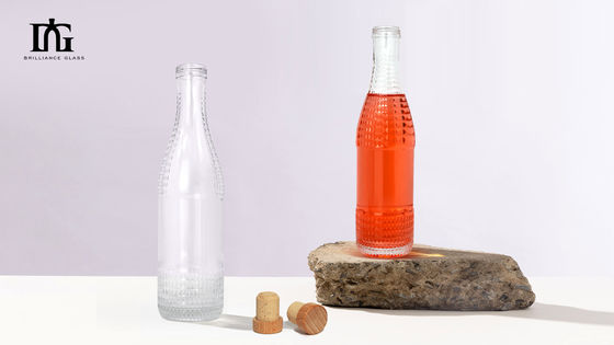 Freie Glasflasche 700 ml 500 ml für Wein Wodka Brandy Klar Transparent Leer
