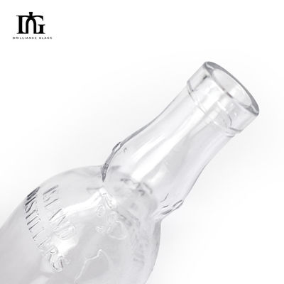 Kostenlos zur Verfügung gestellt 500 ml Dicke Transparente Whisky Brandy Rum Gin Liquor Glasflasche