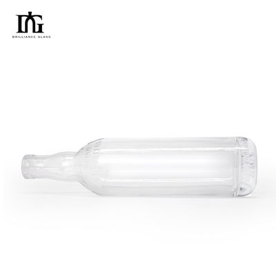 Kostenlos zur Verfügung gestellt 500 ml Dicke Transparente Whisky Brandy Rum Gin Liquor Glasflasche