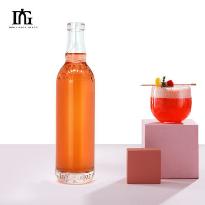 Kostenlos zur Verfügung gestellt 500 ml Dicke Transparente Whisky Brandy Rum Gin Liquor Glasflasche