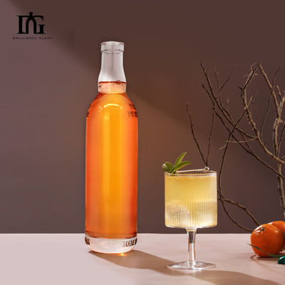 Kostenlos zur Verfügung gestellt 500 ml Dicke Transparente Whisky Brandy Rum Gin Liquor Glasflasche