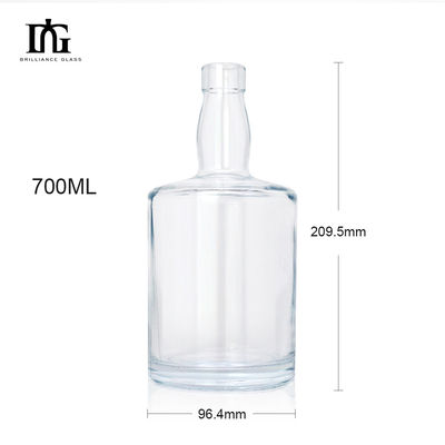 Körpermaterial Glas 260 ml Miniflaschen Klarglasflasche für Whisky-Weinlikör