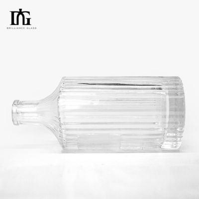 Klarer Kristall Rum Gin Wodka Flasche Top Verkauf 360 ml 500 ml 700 ml Custom für Liquor Glasflasche