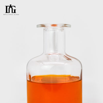 Custom Design Druckbildschirm Klar Frosted 500 ml Glasflasche für Wodka Whisky Liquor