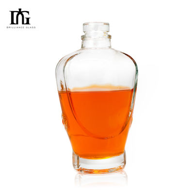 Andere Getränke 50 cl leere Wodka Whisky Glasflasche mit Korkdeckel und matte Oberfläche