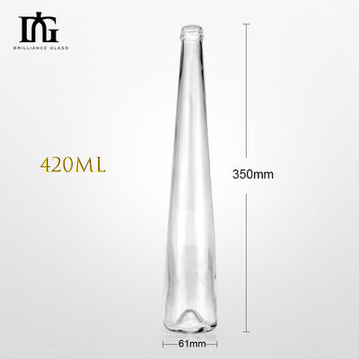 Glasflaschen mit stilvollem Design für Spirituosen 500 ml/700 ml/750 ml Kapazität