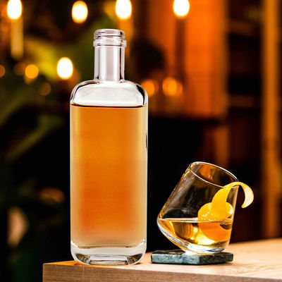 Direktklare Glasflasche für Wodka Whiskey Gin 420 ml/500 ml/700 ml/750 ml Industrie