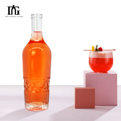 Akzeptable OEM/ODM-Produkte im europäischen Stil Luxus 700 ml 750 ml einzigartige Whisky Rum Gin Glasflasche