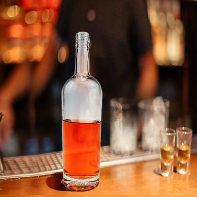 500 ml 700 ml 750 ml Super Flint Glasflasche Whisky Wodka Gin Flasche mit Korkkopf
