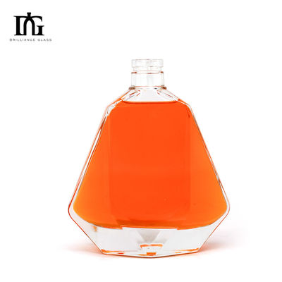 Gravierte Oberfläche 750 ml Viereckglasflasche für Getränke