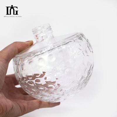 Einzigartiges Design 700 ml klare Glasflasche mit einzigartiger Schädelform und Gravur Kork