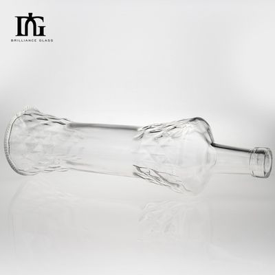 Custom Design Glas Whisky Decanter 700ml mit Korkkopf und Kreativkragen